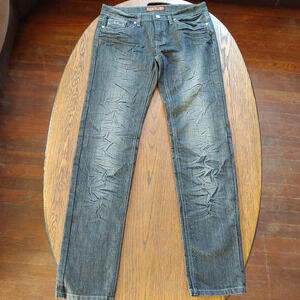 Sky Jeans Embroidered Flap Pocket Dark Wash Jeans Size Junior's 9/10